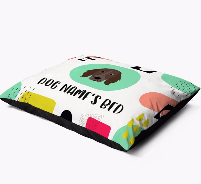 'Abstract' - Personalised {breedFullName} Dog Bed